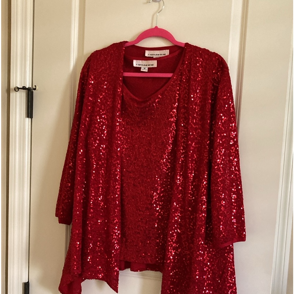 Caroline Rose two piece sequined top